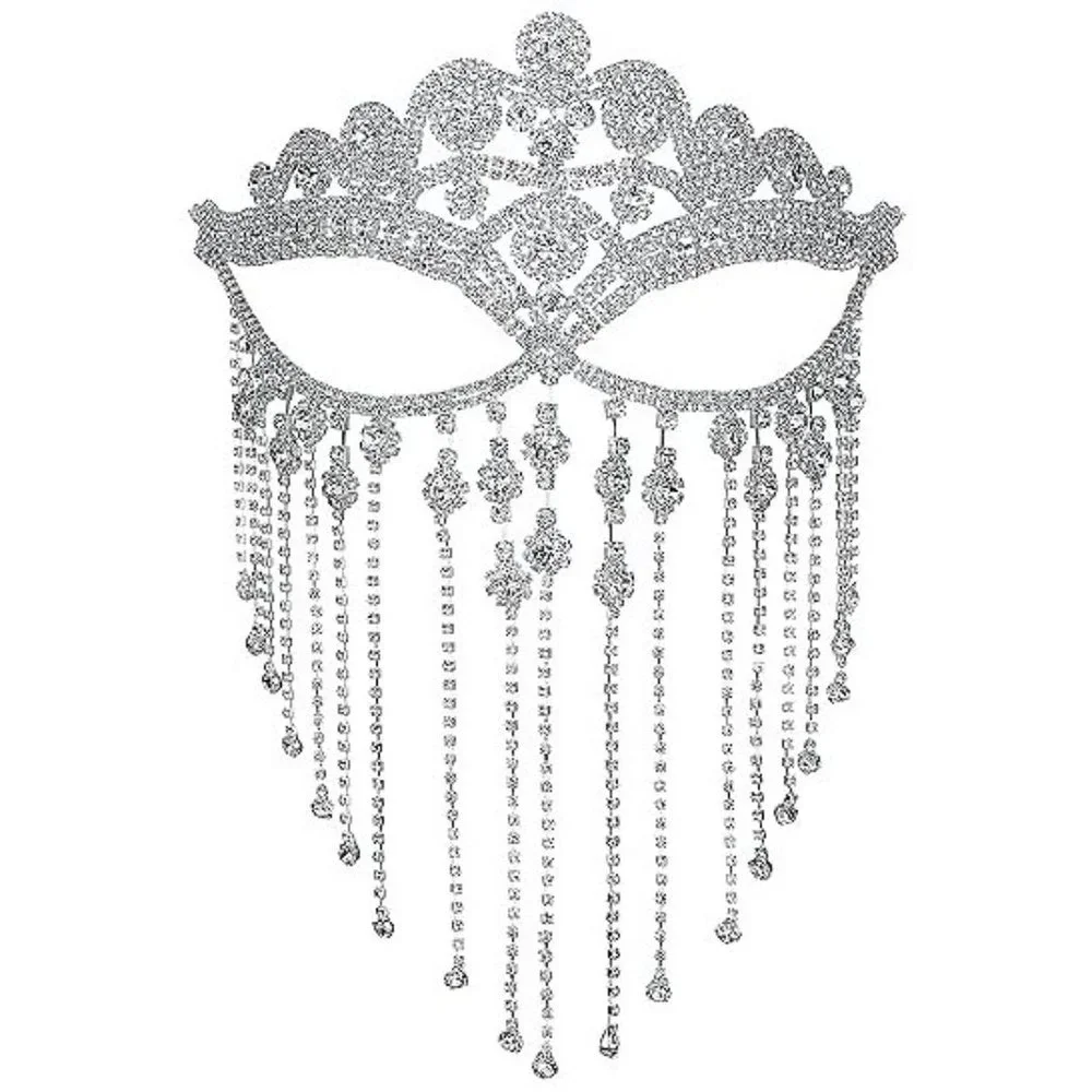 NWT Sparkling Swarovski Bling Crystal Rhinestone Mask Halloween Costume …